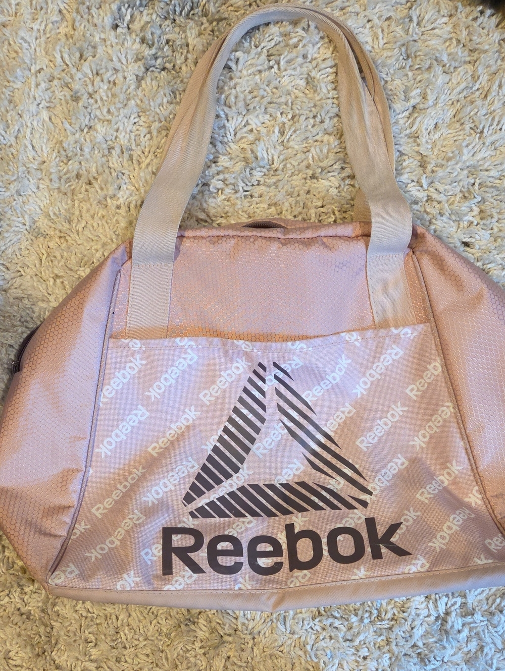 Reebok Pale Pink Logo Travel Tote